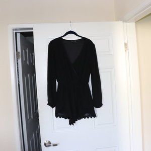 ASTR Black Long Sleeve Romper